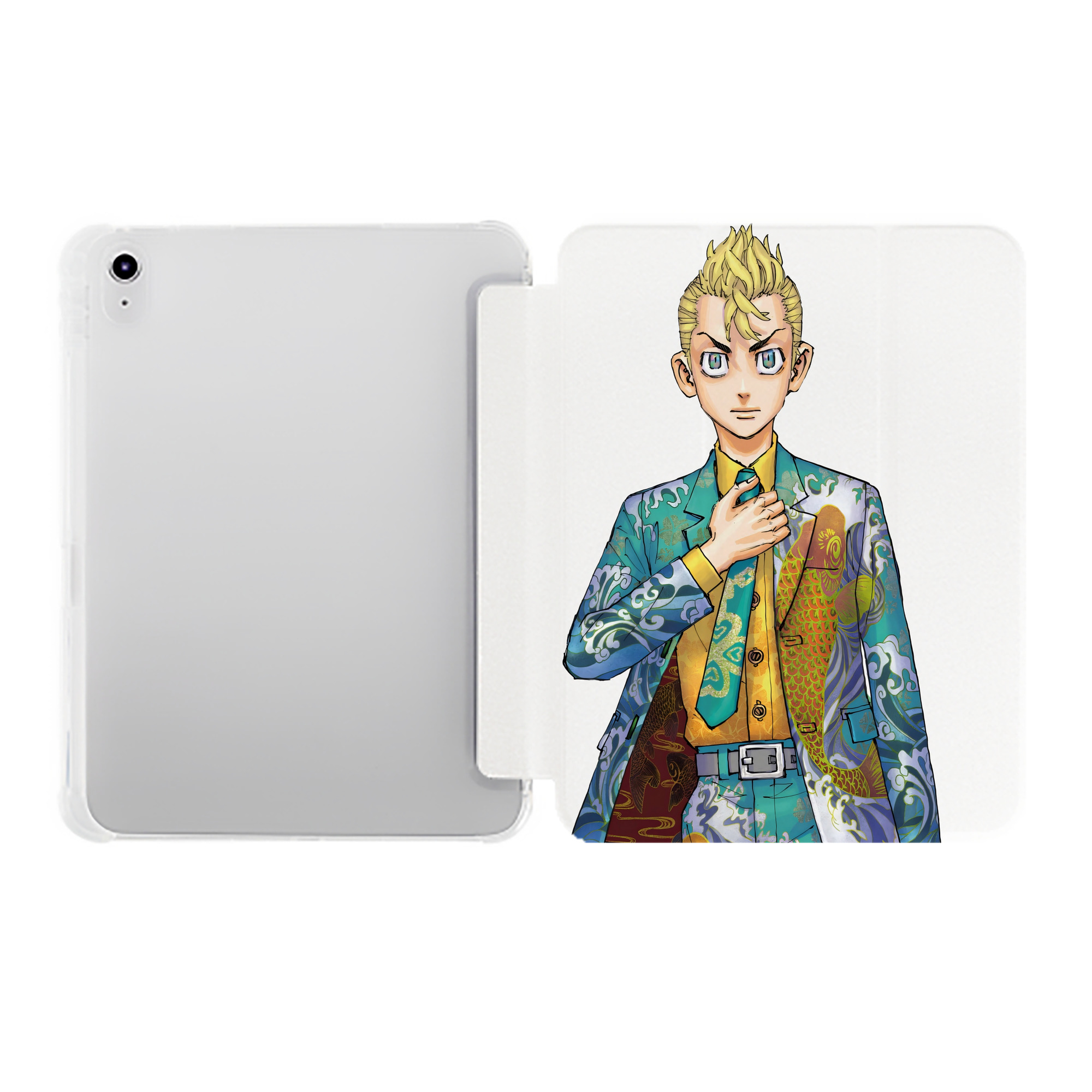 （画像用） 東京リベンジャーズ Tokyo Revengers IPad ケース ペン収納付き 三つ折りスタンド PUレザー×シリコン 対応機種9.5/10.5/10.9インチ